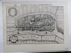 2 / Plattegrond van Hoeckelum - Heukelom Gravure uit 1634, Antiek en Kunst, Kunst | Etsen en Gravures, Ophalen of Verzenden