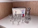 Vintage kristallen likeur set, karaf plus 6 glazen, Ophalen of Verzenden, Nieuw, Overige typen