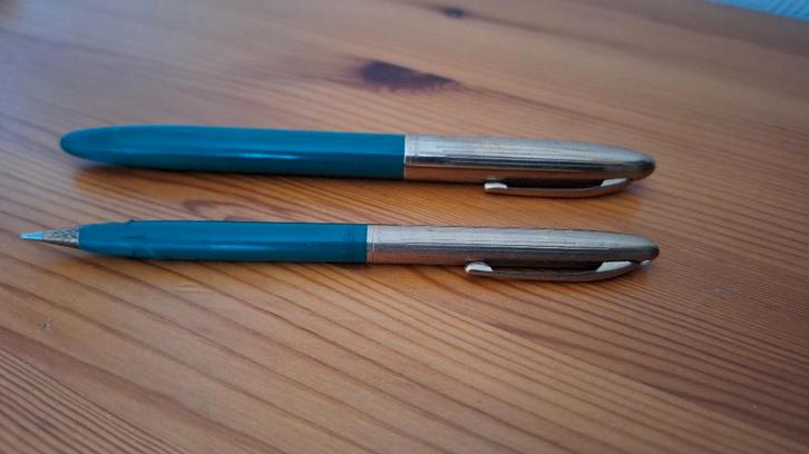 Sheaffer Snorkel pen- en potloodset 1952-1959, Verzamelen, Pennenverzamelingen, Gebruikt, Pennenset, Sheaffer, Verzenden