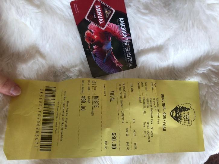 Amerika National park pass, Tickets en Kaartjes, Autovignetten, Drie personen of meer