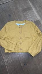 Okergeel leren jasje gouden knopen 42 (L), Geel, Maat 42/44 (L), Ophalen of Verzenden, Zo goed als nieuw