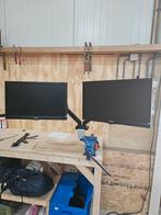 2 monitoren met dubbel draai arm, Computers en Software, Monitoren, Ophalen of Verzenden, Zo goed als nieuw