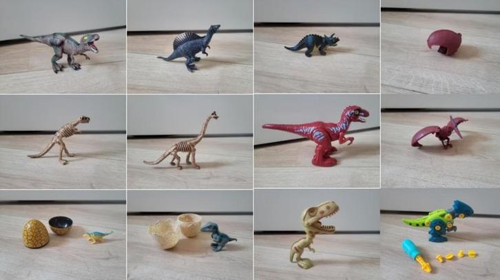 10 Dino's en 1 Bouwbare Dino - Jurassic World, Kinderen en Baby's, Speelgoed | Actiefiguren, Zo goed als nieuw, Ophalen