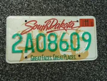 Kentekenplaat licenseplate South Dakota Great Faces 1 USA beschikbaar voor biedingen