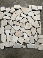 Witte platte mozaïeksteentjes, 5 matjes van 30 bij 30 cm., Overige materialen, Wandtegels, Nieuw, Ophalen of Verzenden
