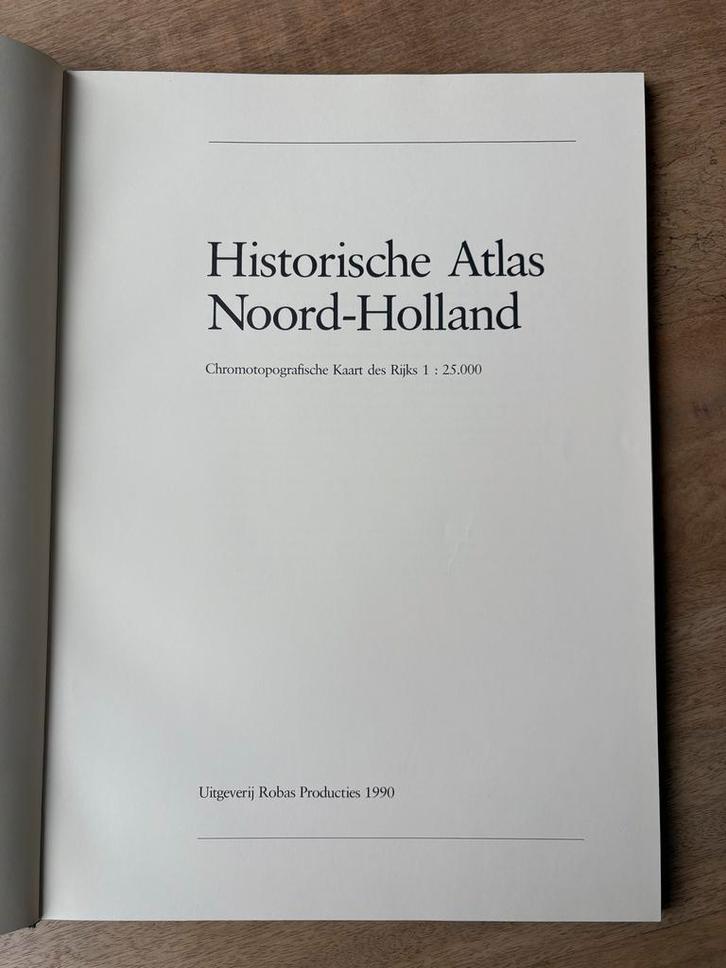 Historische Atlas Noord-Holland - Robas Producties 1990, Boeken, Atlassen en Landkaarten, Gelezen, Overige atlassen, Nederland