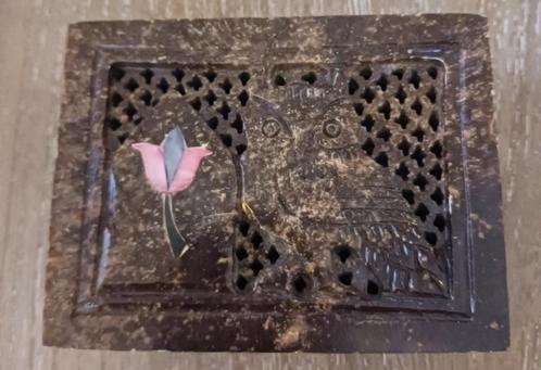 Indiase Pietra Dura Inlay spekstenen doos, Antiek en Kunst, Kunst | Niet-Westerse kunst, Ophalen of Verzenden
