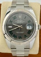 Rolex Datejust 41mm 126334 Wimbledon FULLSET, Staal, Ophalen of Verzenden, Zo goed als nieuw, Rolex