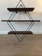 Wandrek Walnoot - Metaal/Hout, Ophalen of Verzenden, Gebruikt