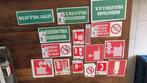 Bord bordje sticker nooduitgang vrijlaten brandweer vuur € 7, Nieuw, Ophalen of Verzenden