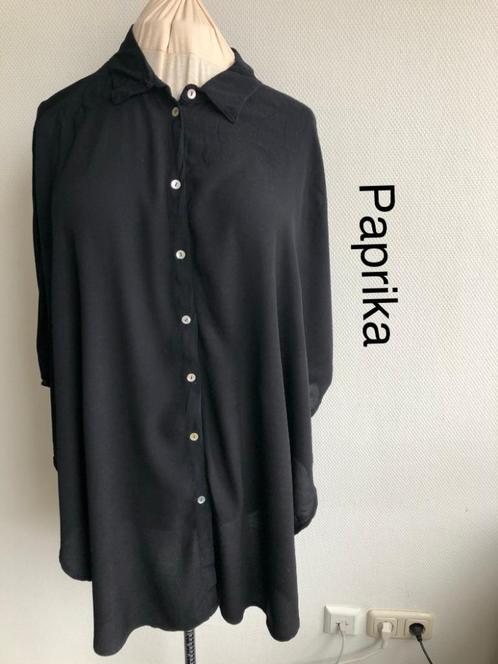 Paprika Blouse  (mt: 48/50) 5,3/3767, Kleding | Dames, Grote Maten, Zo goed als nieuw, Blouse of Tuniek, Zwart, Verzenden