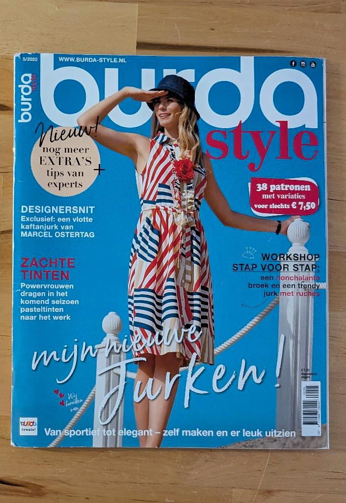 Burda style nr 5 mei 2022 kaftan, jurken, Hobby en Vrije tijd, Kledingpatronen, Gebruikt, Vrouw, Burda, Ophalen of Verzenden