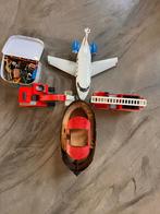 Playmobil set, vliegtuig, ark, graafmachine, brandweer auto, Gebruikt, Ophalen of Verzenden
