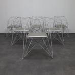 6x Geometric Wire Frame Dining Chairs, Huis en Inrichting, Stoelen, Ophalen, Gebruikt, Design, Vijf, Zes of meer stoelen
