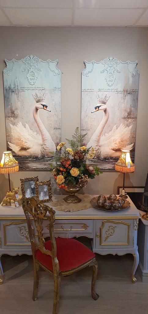 Set van twee brocante wandpanelen, Huis en Inrichting, Woonaccessoires | Wanddecoraties, Ophalen