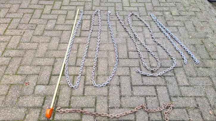 Stalen ketting hijsketting ankerketting gegalvaniseerd 8mm, Doe-het-zelf en Verbouw, Lieren en Takels, Gebruikt, Ophalen of Verzenden