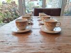 8 Art Design "Koffietijd" kop en schotel set, Gebruikt, Ophalen of Verzenden, Overige stijlen, Kop(pen) en/of Schotel(s)
