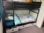 Stevig houten stapelbed Nordahl Ikea zwart, Ophalen, Gebruikt, 90 cm, Tweepersoons