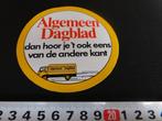 sticker Algemeen Dagblad dan hoor je 't ook eens van de ande, Verzamelen, Ophalen, Zo goed als nieuw, Bedrijf of Vereniging