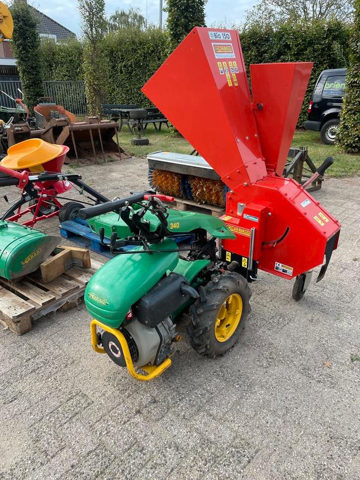 Ferrari 340 twee wielige trekker diesel incl toebehoren, Tuin en Terras, Hakselaars, Zo goed als nieuw, Ophalen