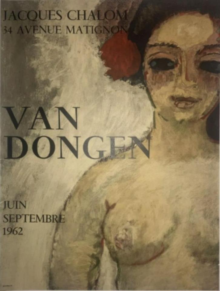 Kees van Dongen - Affiche - Jacques Chalom, Antiek en Kunst, Kunst | Litho's en Zeefdrukken, Ophalen of Verzenden