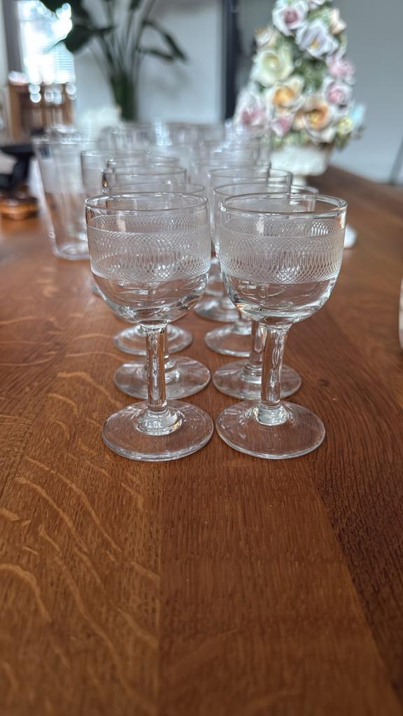 Antiek Glas Servies, 19e Eeuw, Ophalen