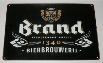 BRAND BIER : Metalen Bord BRAND Bierbrouwerij - Anno 1340. beschikbaar voor biedingen