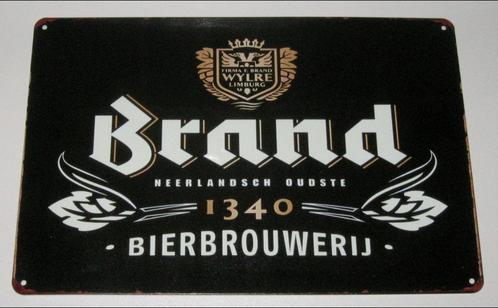 BRAND BIER : Metalen Bord BRAND Bierbrouwerij - Anno 1340., Verzamelen, Biermerken, Nieuw, Reclamebord, Plaat of Schild, Brand
