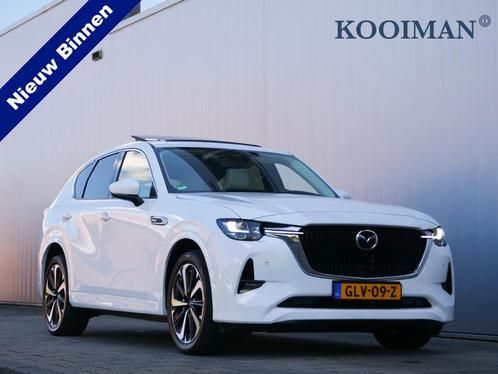 Mazda CX-60 2.5 e-SkyActiv PHEV Takumi 327 Pk Automaat Leer, Auto's, Mazda, Bedrijf, Te koop, CX-60, 360° camera, 4x4, ABS, Achteruitrijcamera