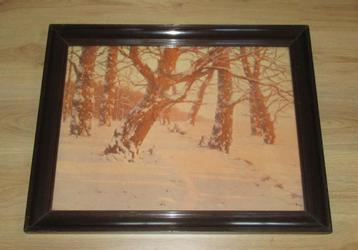 1930 Caramelli &Tessaro groot schilderij houten lijst beuken beschikbaar voor biedingen