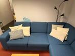 Blauwe bank 240x220, Ophalen, Hoekbank, Zo goed als nieuw, 200 tot 250 cm