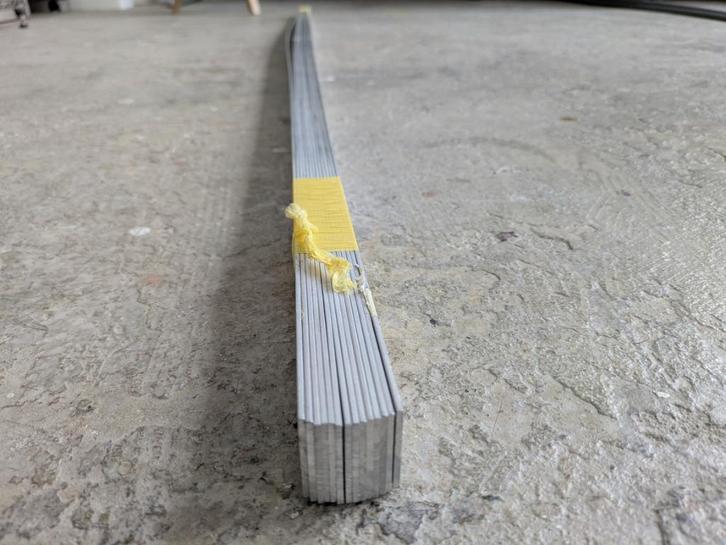Aluminium platstaf (strips) / 2 x 30 x 2000mm / 14 stuks, Doe-het-zelf en Verbouw, Metalen, Nieuw, Aluminium, Ophalen