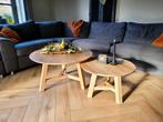 Ronde Salontafelset van Eikenhout op Maat, Ophalen, 50 tot 100 cm, Modern, landelijk, Nieuw