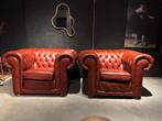 2 Chesterfield Fauteuils merk Springvale, Huis en Inrichting, Fauteuils, Gebruikt, Stoer chique, 100 tot 125 cm, Springvale