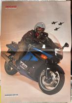 Poster 1991 Kawasaki ZZR1100 met piloot straaljager, Verzamelen, Automerken, Motoren en Formule 1, Verzenden, Zo goed als nieuw