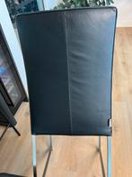 Movani Zwarte Lederen Stoelen - Set van 4, Ophalen, Gebruikt, Zwart, Leer