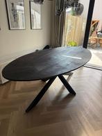 Eettafel ovaal zwart, Huis en Inrichting, Tafels | Eettafels, Ophalen, 100 tot 150 cm, 200 cm of meer, Zo goed als nieuw