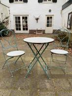 Uniek Bistro Setje met Inlegwerk, Ophalen, Gebruikt, Overige materialen, 2 zitplaatsen