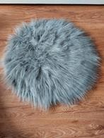 Rond kleedje • Imitatie vacht • fluffy, Grijs, Minder dan 50 cm, Rond, Minder dan 50 cm