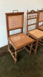 3 antieke Henri II stoelen met gevlochten zitting, Ophalen