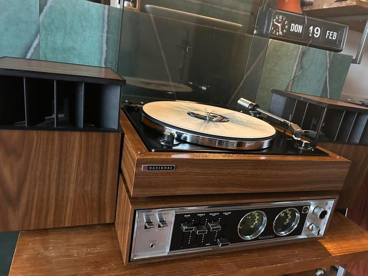 Zeldzame vintage audio set National Panasonic SA-720/SL-720, Audio, Tv en Foto, Platenspelers, Zo goed als nieuw, Platenspeler