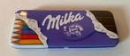 Rechthoekig pennenblikje van Milka. Afm. 30x8x2 cm., Ophalen of Verzenden, Zo goed als nieuw, Overige, Overige merken