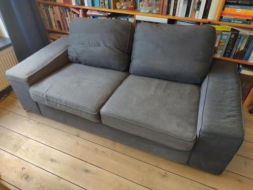 Ikea tweezits bank in grijze stof, Huis en Inrichting, Banken | Bankstellen, Gebruikt, Tweepersoons, 150 tot 200 cm, 75 tot 100 cm