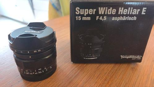 Voigtländer 15mm F4.5 voor Sony E-mount, Audio, Tv en Foto, Fotografie | Lenzen en Objectieven, Zo goed als nieuw, Groothoeklens