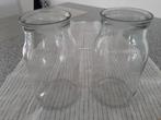 2 vazen van helder glas., Overige kleuren, Nieuw, Ophalen of Verzenden, Glas