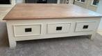 Mooie eikenhouten salontafel met 3 lades, Huis en Inrichting, Tafels | Salontafels, Ophalen, 100 tot 150 cm, 50 tot 100 cm, Minder dan 50 cm