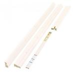 Hardhouten binnendeur stomp kozijn wit, Niet ingevuld, 80 tot 100 cm, Binnendeur, Niet ingevuld