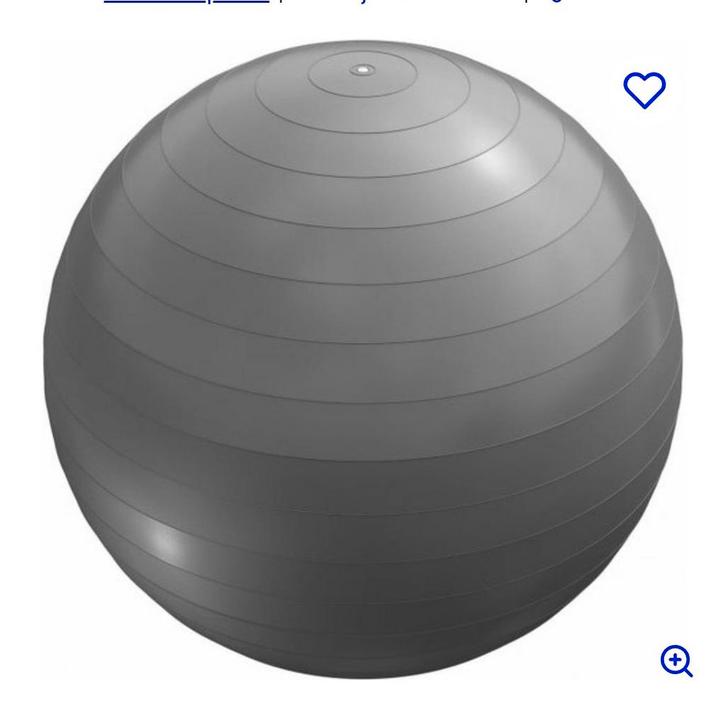 Grijze Yoga Bal - 65 cm, Sport en Fitness, Fitnessmaterialen, Zo goed als nieuw, Fitnessbal, Benen, Buik, Rug, Ophalen of Verzenden