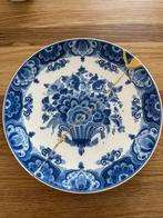 Origineel Royal delft, Delfts blauw bord, kintsugi stijl, Antiek en Kunst, Ophalen