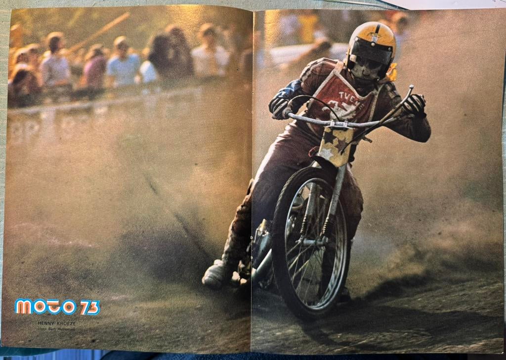 Poster 1973 Henny Kroeze Speedway, Verzamelen, Verzenden, Zo goed als nieuw, Motoren